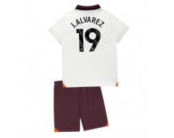 Manchester City Julian Alvarez #19 Gostujuci Dres za Dječji 2023-24 Kratak Rukavima (+ kratke hlače)